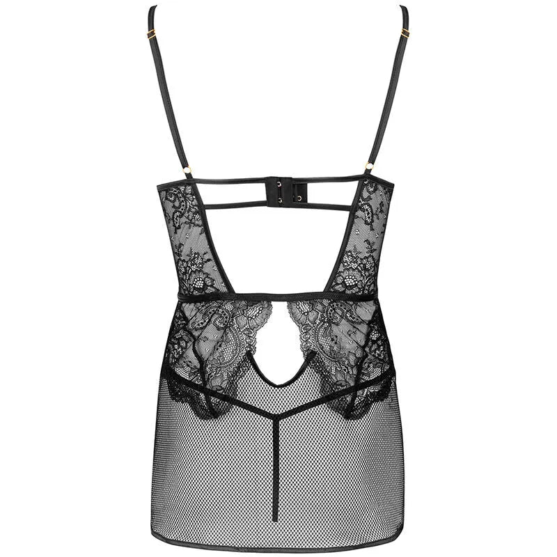 LIVCO CORSETTI FASHION - BARIRIN LC 90633 CHEMISE + CULOTTE NOIR