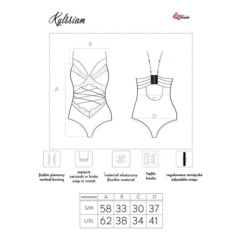 LIVCO CORSETTI FASHION - KYLSSIAM LC 90613 CORPS NOIR