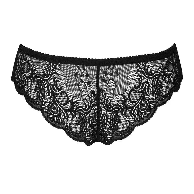 LIVCO CORSETTI FASHION - LOVE STORY LC 90679 CULOTTE CROTCHLESS NOIR