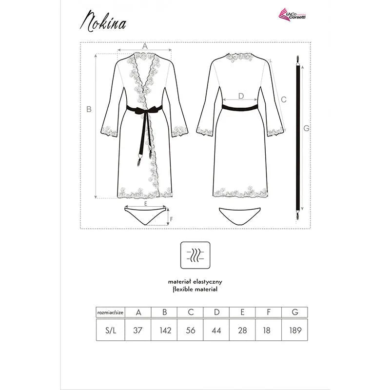 LIVCO CORSETTI FASHION - ROBE NOKINA LC XG055 + CULOTTE NOIR