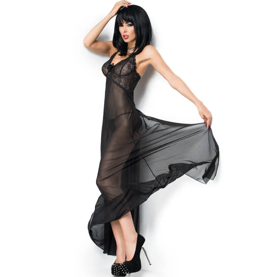 CHILIROSE - CR 3883 BABYDOLL LONGUE NOIR