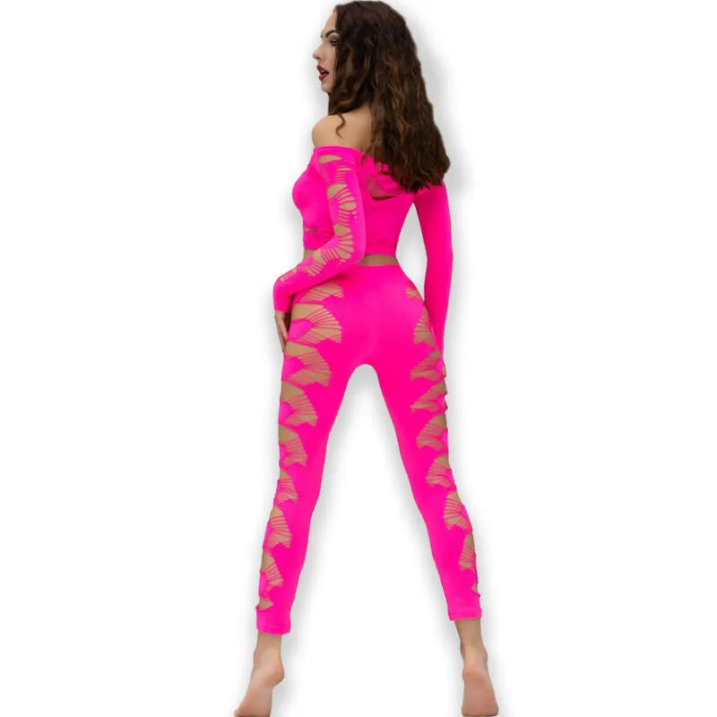 CHILIROSE - CR 4632 HAUT & PANTALON FUCHSIA