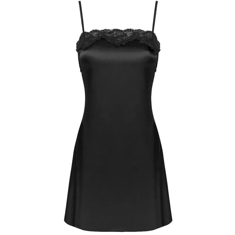 LIVCO CORSETTI FASHION - JACQUELINE LC 90249 ROBE DE CHAMBRE + CHEMISE + CULOTTE NOIR
