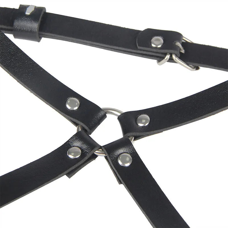 SUBBLIME - HARNAIS DE DE JAMBES EN CUIR NOIR