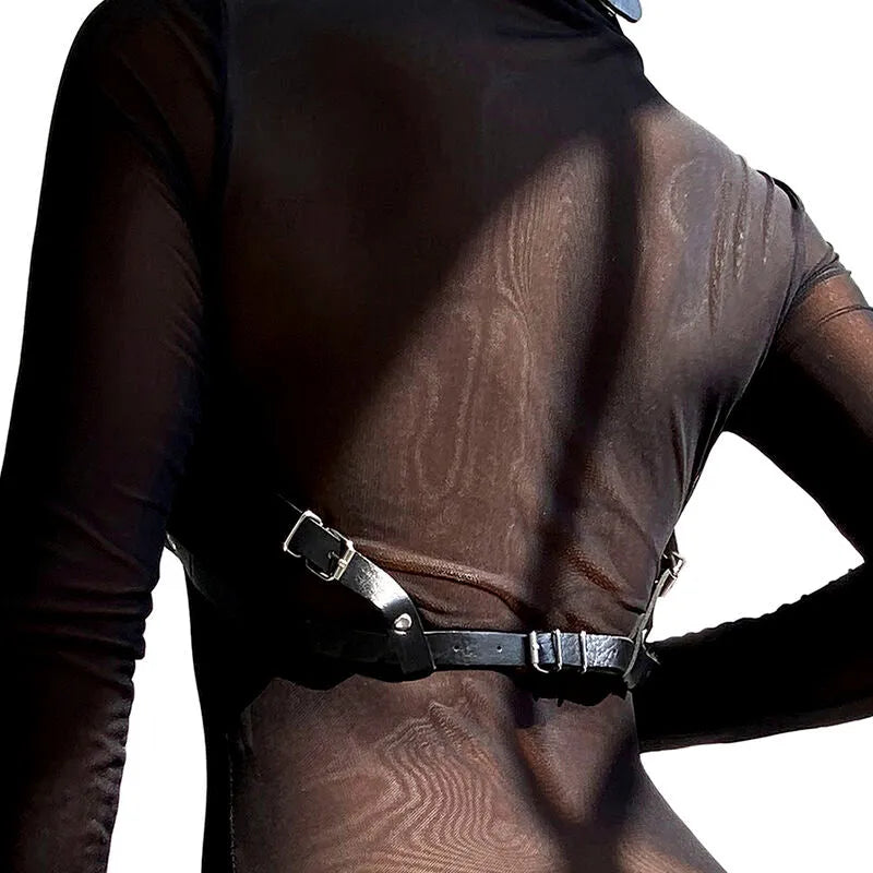 SUBBLIME - HARNAIS POITRINE EN CUIR NOIR