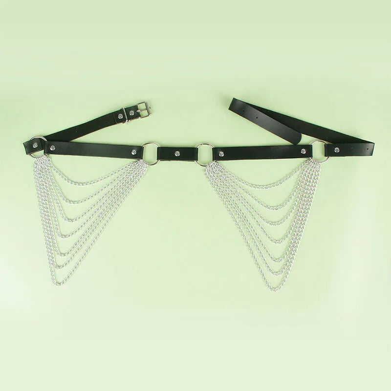 SUBBLIME - CHAÎNE CUIR CEINTURE NOIRE