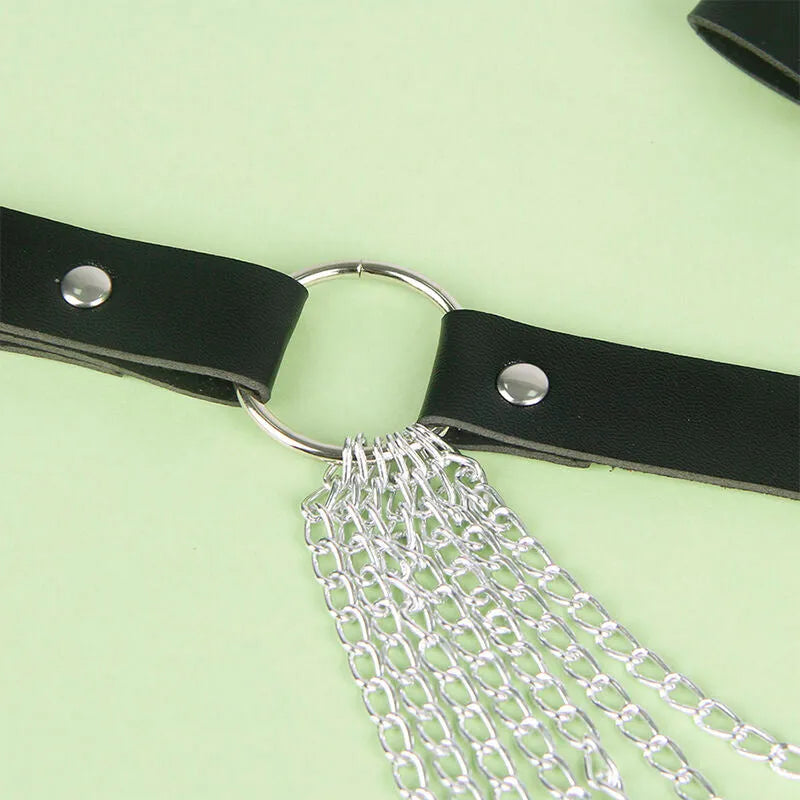 SUBBLIME - CHAÎNE CUIR CEINTURE NOIRE