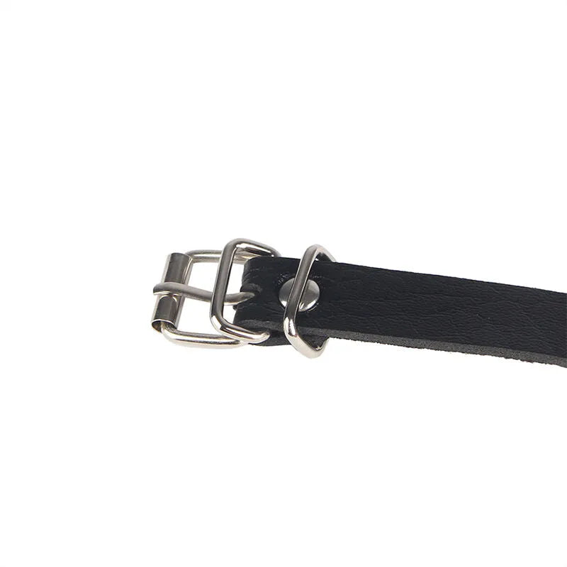 SUBBLIME - CHAINE BAGUE CUIR CEINTURE NOIR