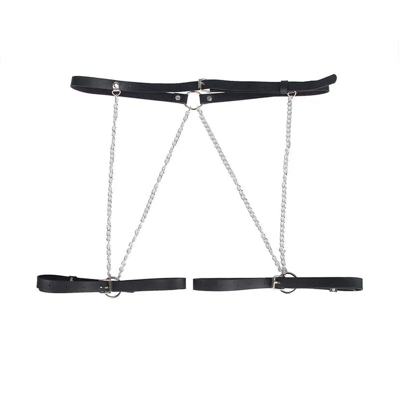 SUBBLIME - HARNAIS CEINTURE CUIR NOIR