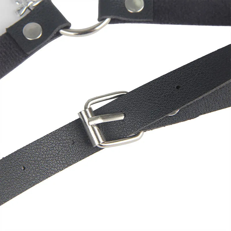 SUBBLIME - HARNAIS CEINTURE CUIR NOIR