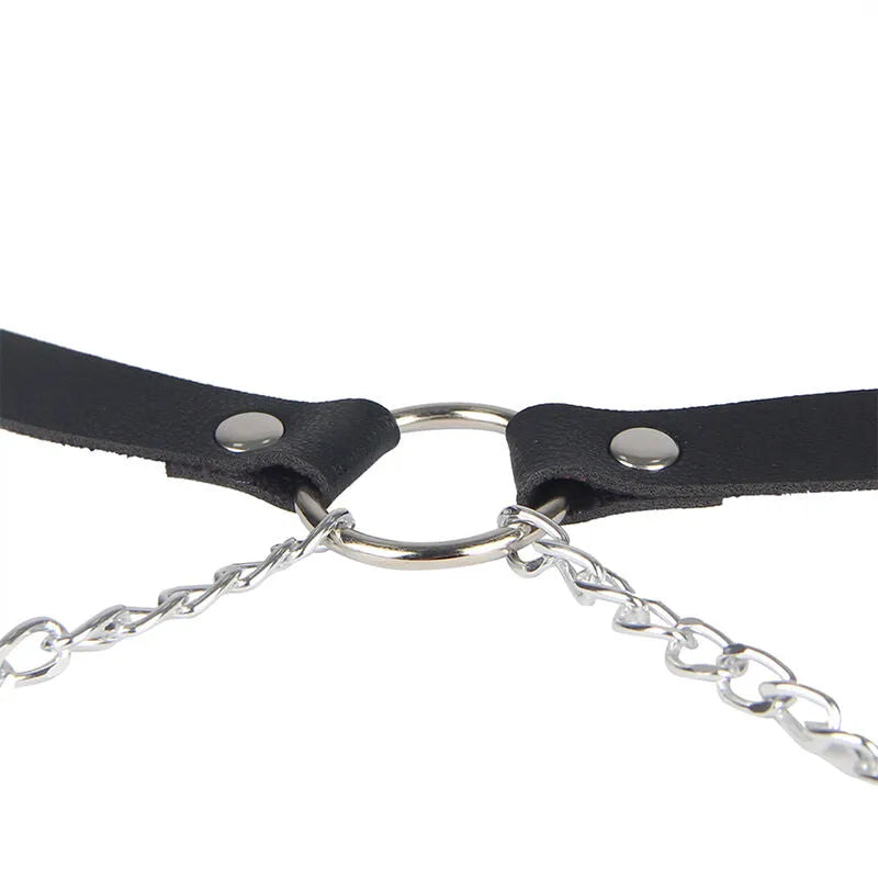 SUBBLIME - HARNAIS CEINTURE CUIR NOIR