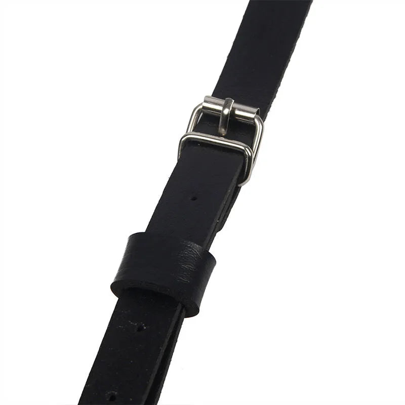 SUBBLIME - HARNAIS POITRINE ANNEAU CUIR NOIR