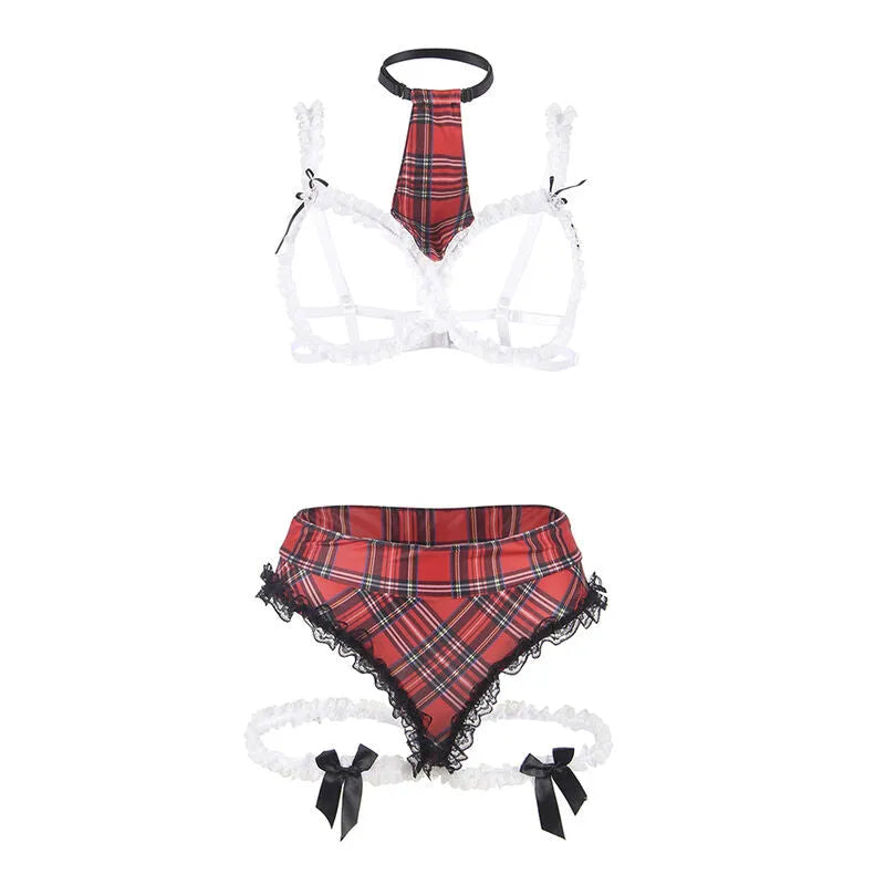 SUBBLIME - COSTUME D'ÉCOLIÈRE SEXY AVEC SOUTIEN-GORGE