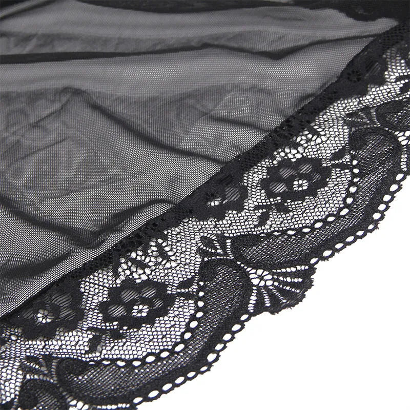 SUBBLIME - ROBE EN TISSU TRANSPARENT AVEC DÉTAIL DENTELLE NOIR