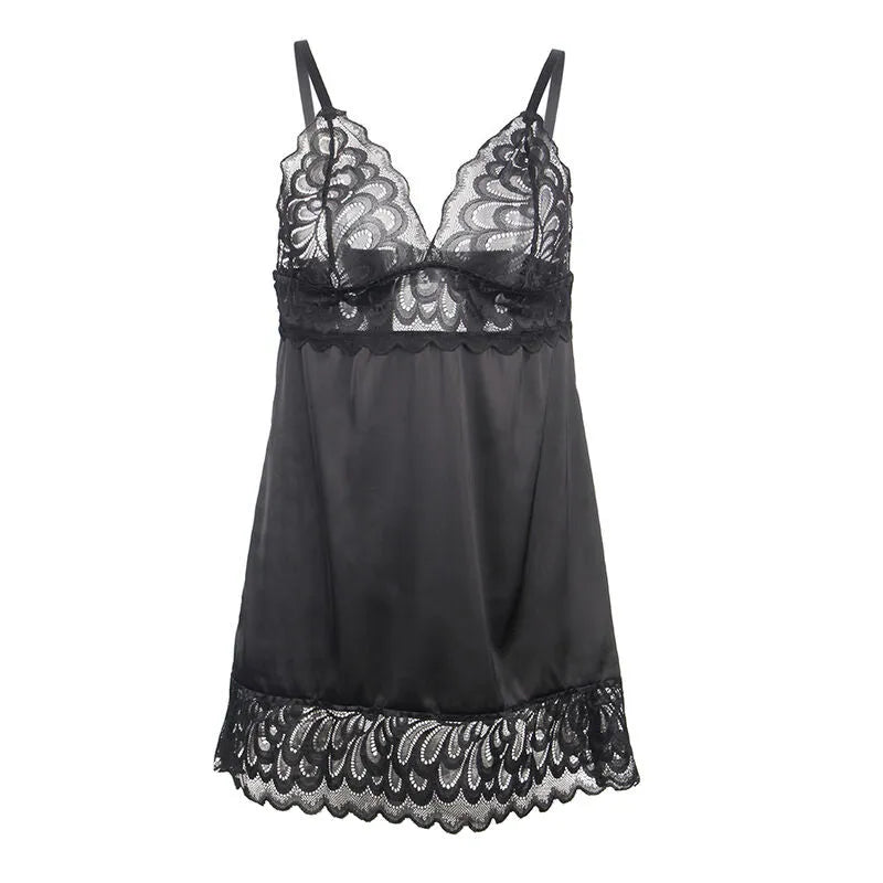SUBBLIME - BABYDOLL AVEC POITRINE IMPRIMÉ FLEURI NOIR