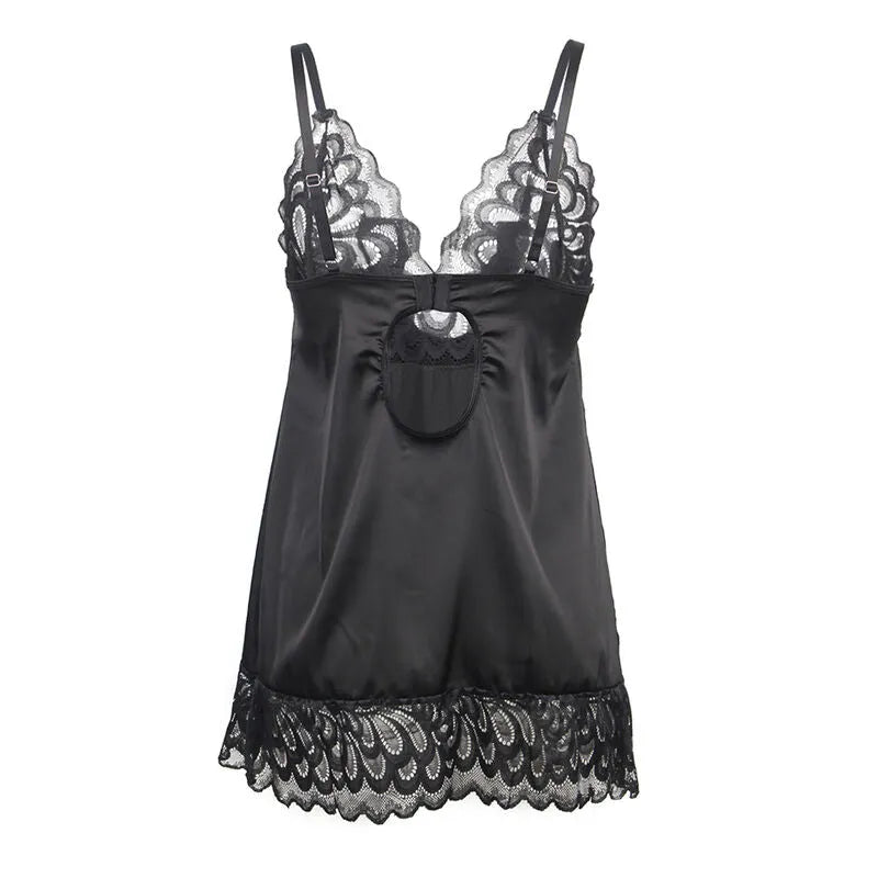 SUBBLIME - BABYDOLL AVEC POITRINE IMPRIMÉ FLEURI NOIR