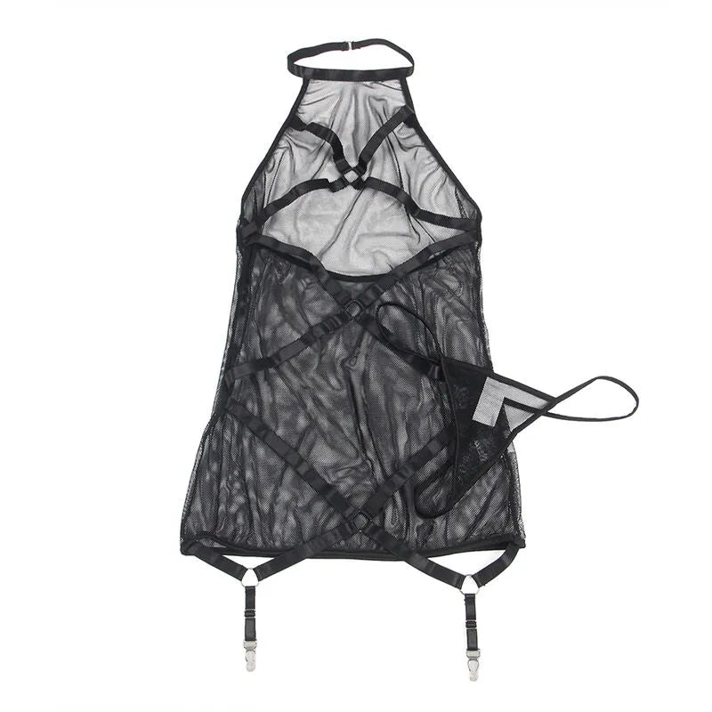 SUBLLIME - ROBE TRANSPARENTE COL DOS NOIR