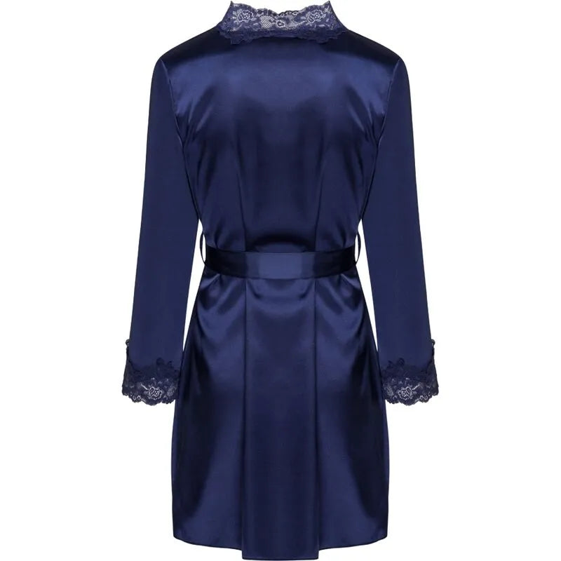LIVCO CORSETTI FASHION - JACQUELINE LC 90249 ROBE DE CHAMBRE + CHEMISE + CULOTTE BLEU MARINE