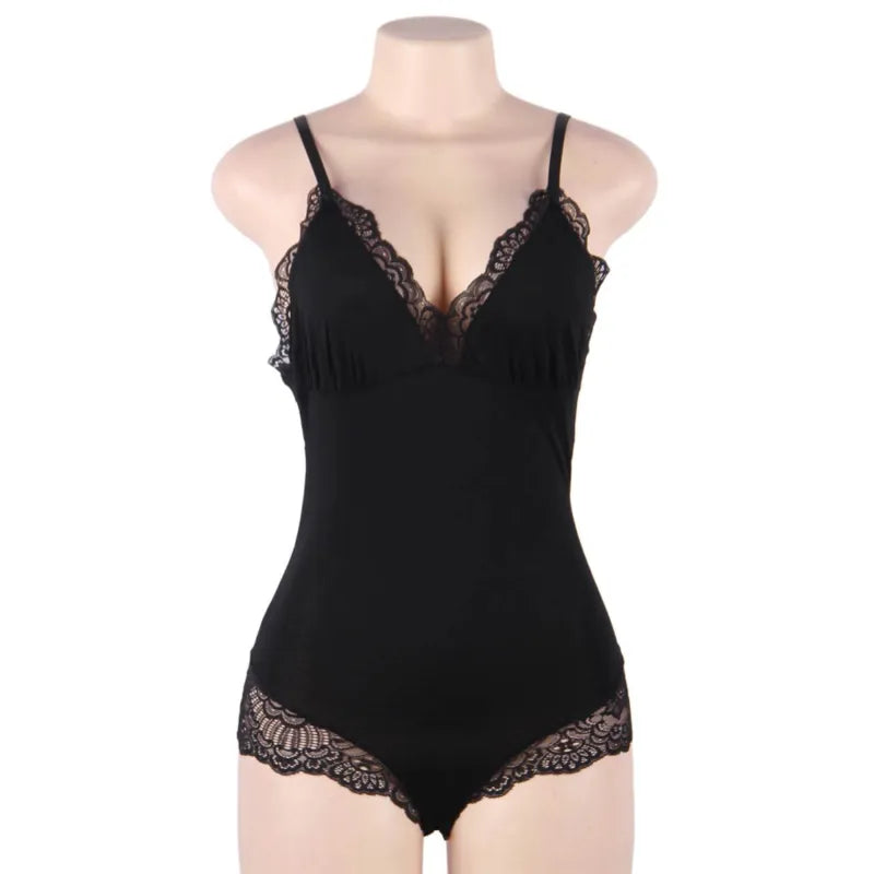 SUBBLIME - TEDDY DÉTAIL DENTELLE FLORALE NOIR