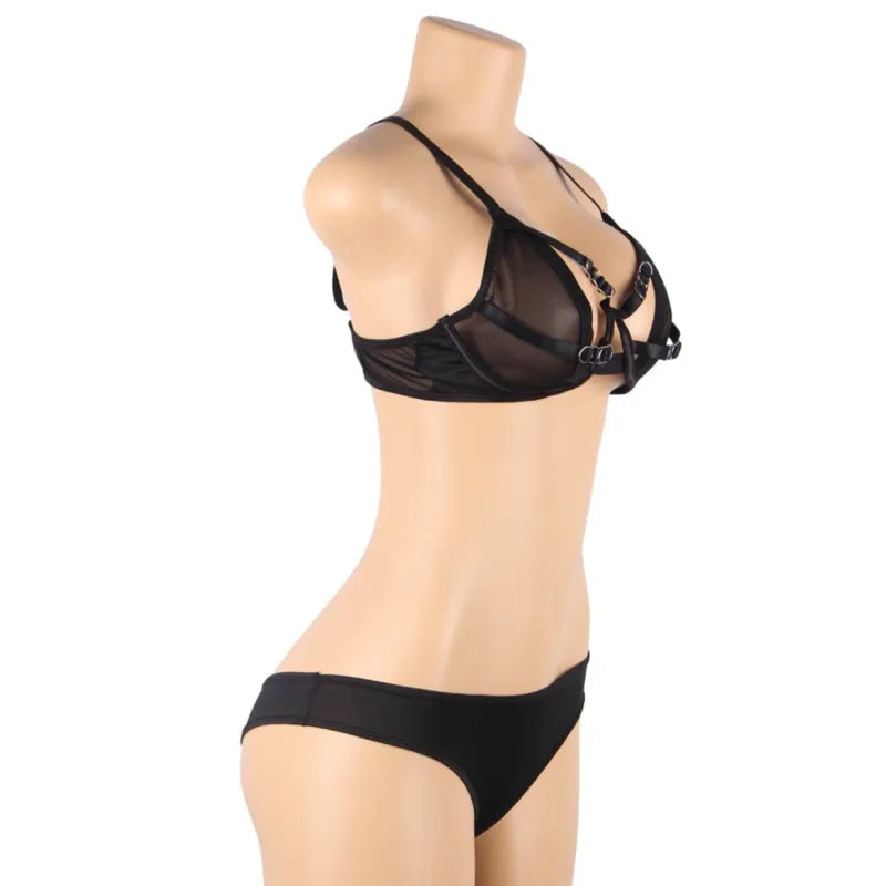 SUBBLIME - ENSEMBLE DEUX PIÈCES DE SOUTIEN-GORGE TRANSPARENT ET BANDES