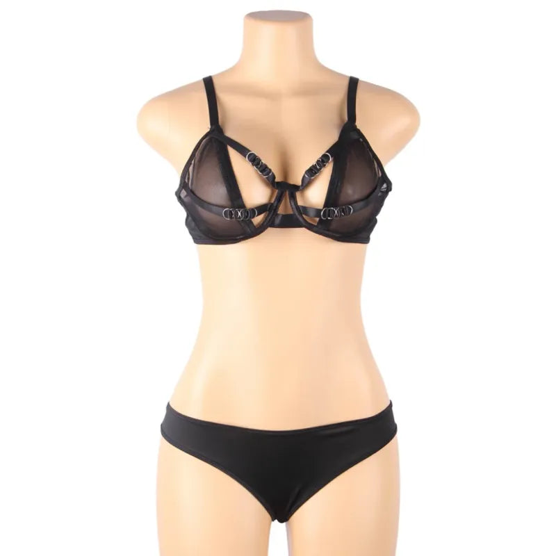 SUBBLIME - ENSEMBLE DEUX PIÈCES DE SOUTIEN-GORGE TRANSPARENT ET BANDES