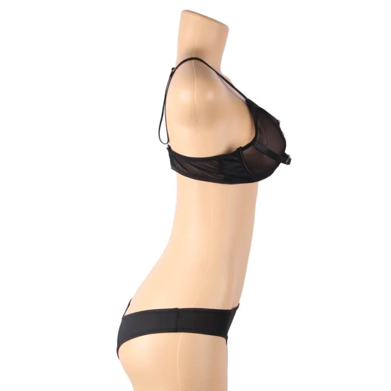 SUBBLIME - ENSEMBLE DEUX PIÈCES DE SOUTIEN-GORGE TRANSPARENT ET BANDES