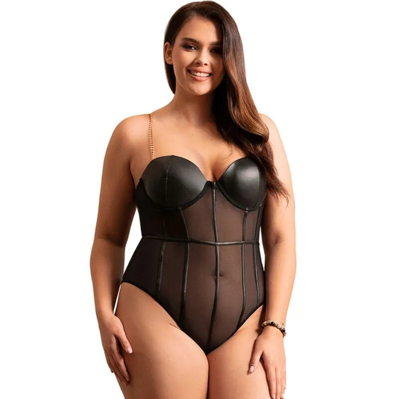 SUBBLIME - BODY NOIR BRETELLES CHAÎNE