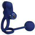 vibrant manchon pénien silicone bleu stimulation clitoridienne étanche 10 vibrations