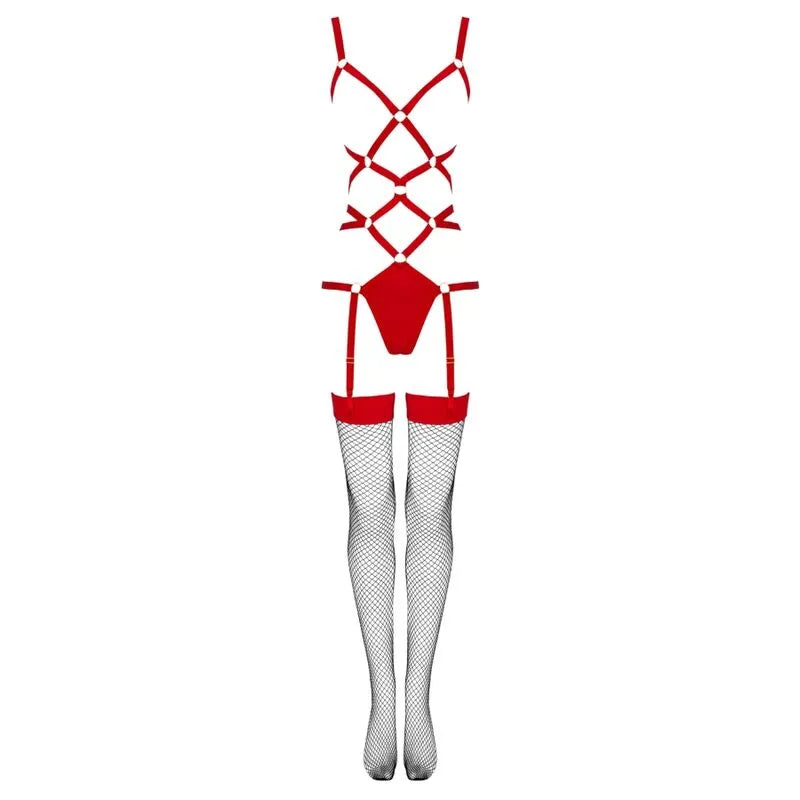 LIVCO CORSETTI FASHION - THIARA LC 20213 ENSEMBLE CORPS + BAS ROUGE