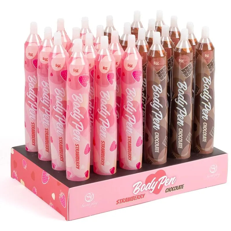 Stylo Corps Secret Play Chocolat Dessin Peinture Sensorielle Accessoire Érotique Sexe Couple Intimité