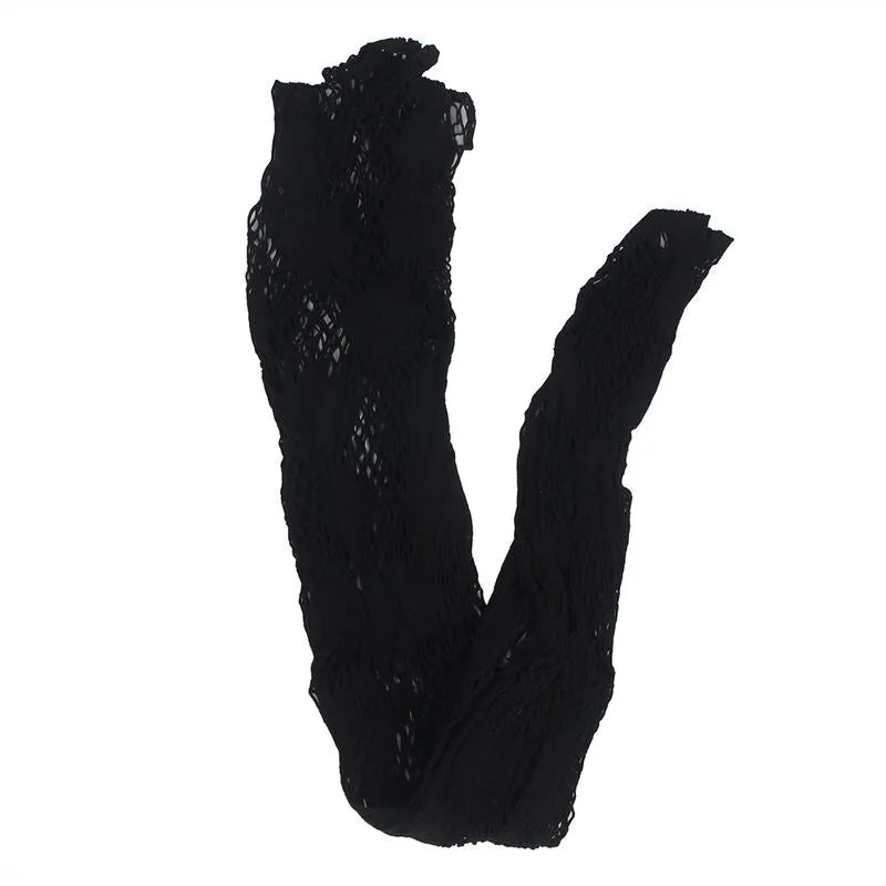 SUBBLIME - 952129 BODYSTOCKING RÉSEILLE AVEC MOTIF ROBE ET DÉTAILS FLORAUX NOIR