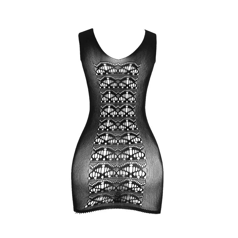 SUBBLIME - 952167 ROBE COURT EN RÉSILLE ÉLASTIQUE NOIR
