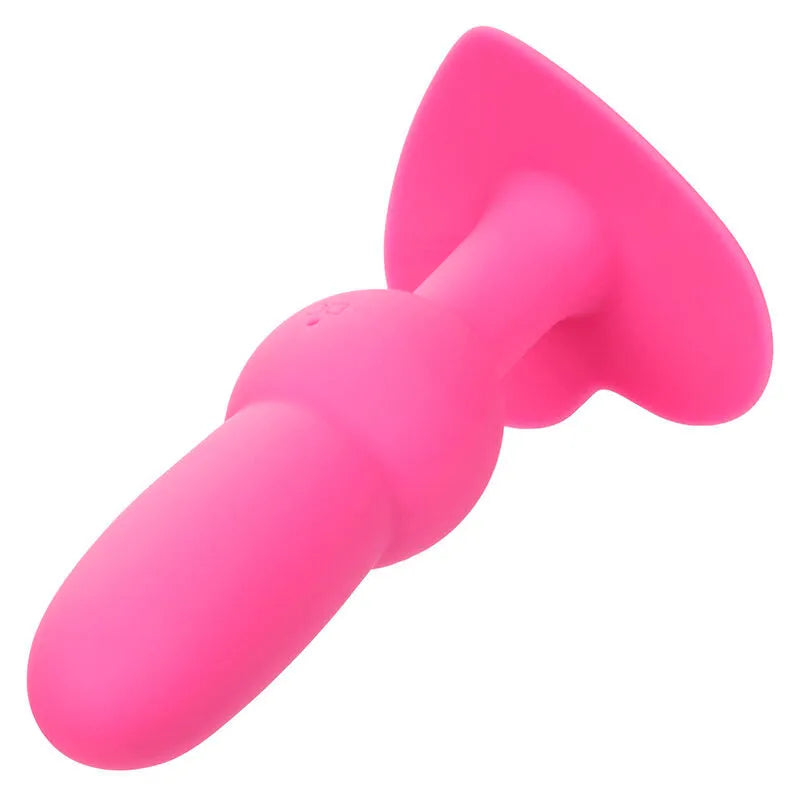 Sonde anale perlée rose en silicone, vibrante, forme ergonomique, 10 fonctions, étanche, rechargeable USB, pour débutants.