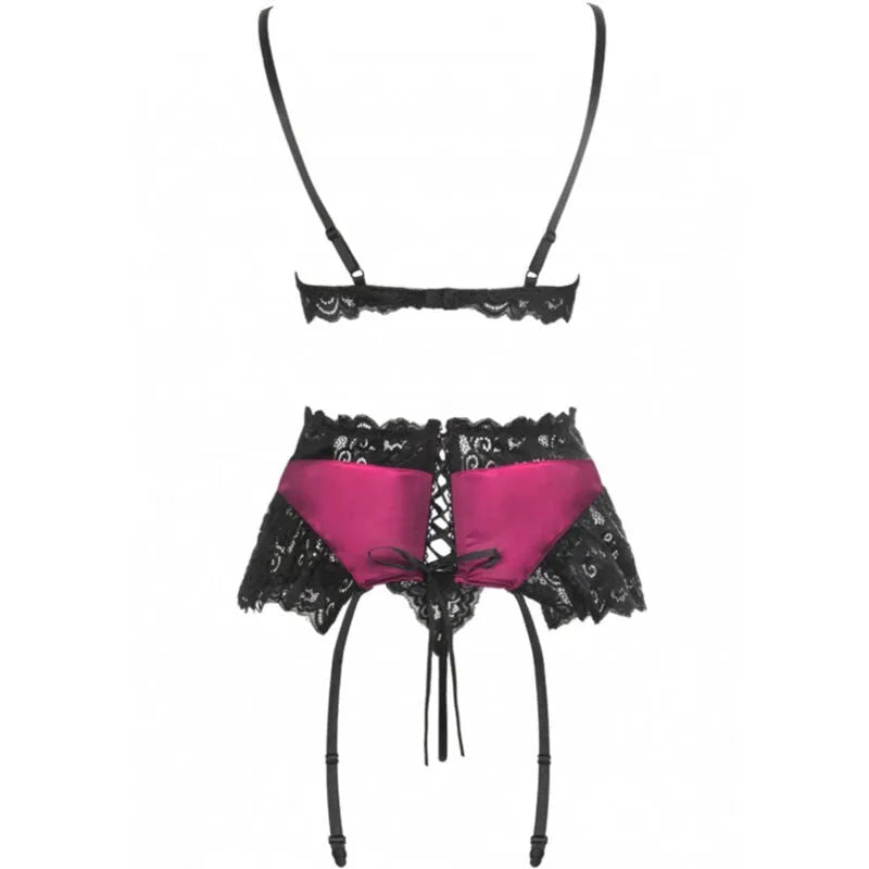 LIVCO CORSETTI FASHION - NAHIR LC 20214 SOUTIEN-GORGE + CULOTTE + PORTE-JARRETELLES