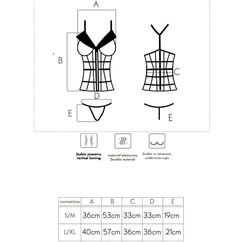 LIVCO CORSETTI FASHION - LAURA LC 20215 CORSET + STRING