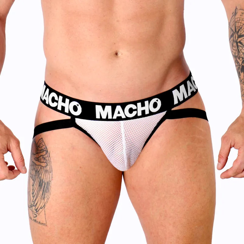 MACHO - MX26X1 JOCK GRID BLANC