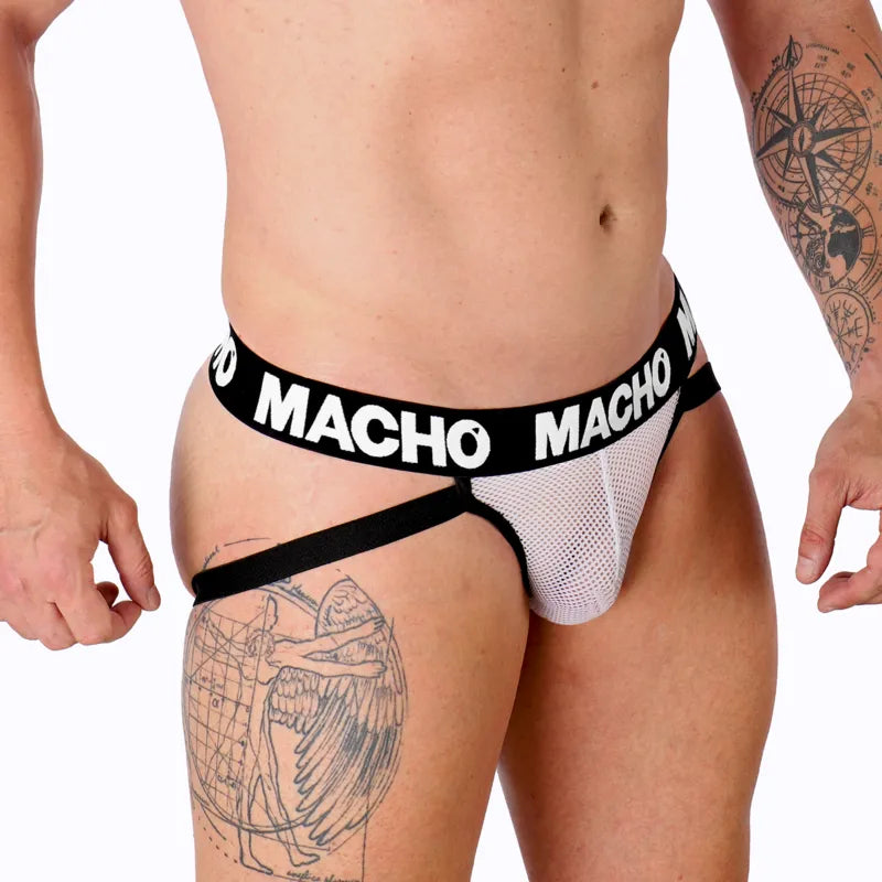 MACHO - MX26X1 JOCK GRID BLANC