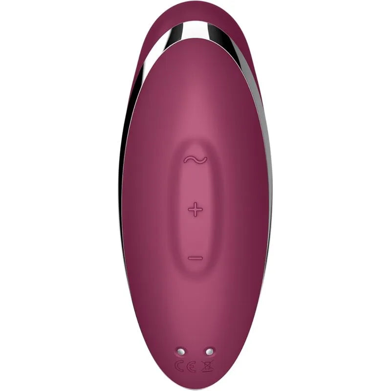 SATISFYER - TAP & CLIMAX 2 VIBRATEUR & STIMULATEUR ROUGE