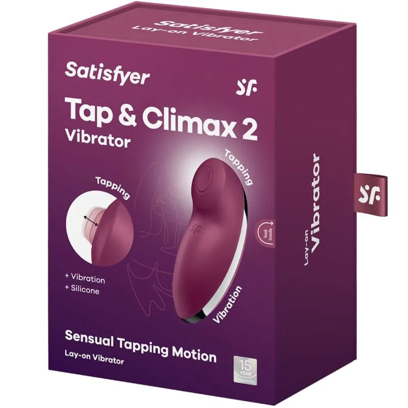 SATISFYER - TAP & CLIMAX 2 VIBRATEUR & STIMULATEUR ROUGE