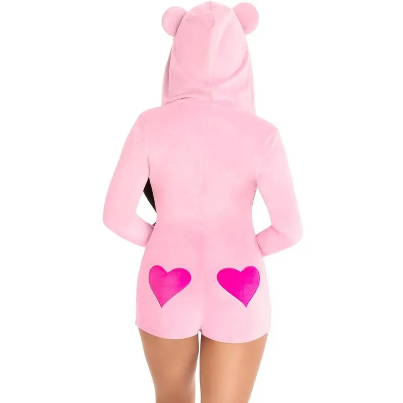 LEG AVENUE - BODY VELOURS OURS EN TEDDY ROSE