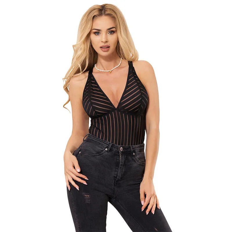 SUBBLIME - 954147 BODY AVEC PORTE-JARRETELLES NOIR