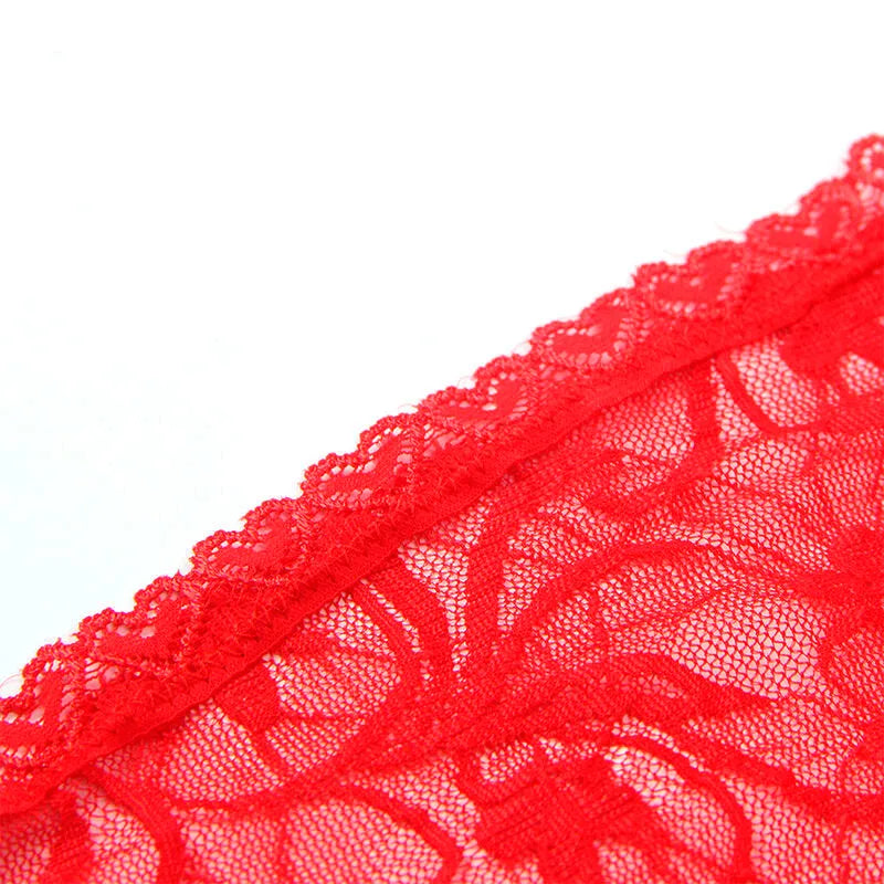 Babydoll dentelle rouge Subblime, motif floral, ajustable, grandes tailles, élégance et confort pour femmes USA.