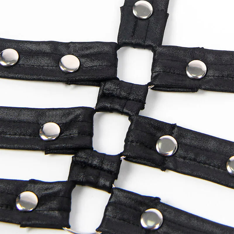 SUBBLIME - 954406 ROBE BONDAGE EN CUIR NOIR