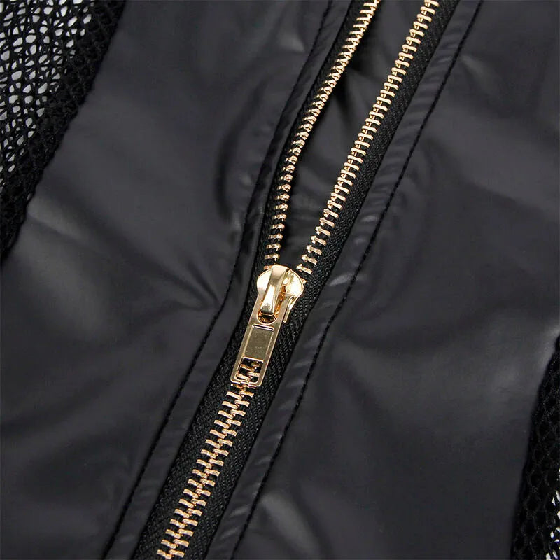 SUBBLIME - 954451 ROBE SEXY EN MAILLE CUIR NOIR