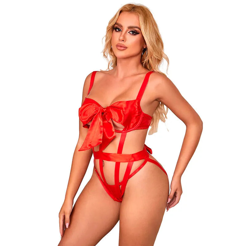 SUBBLIME - 954468 BODY SEXY AJOURÉ AVEC NOEUD ROUGE