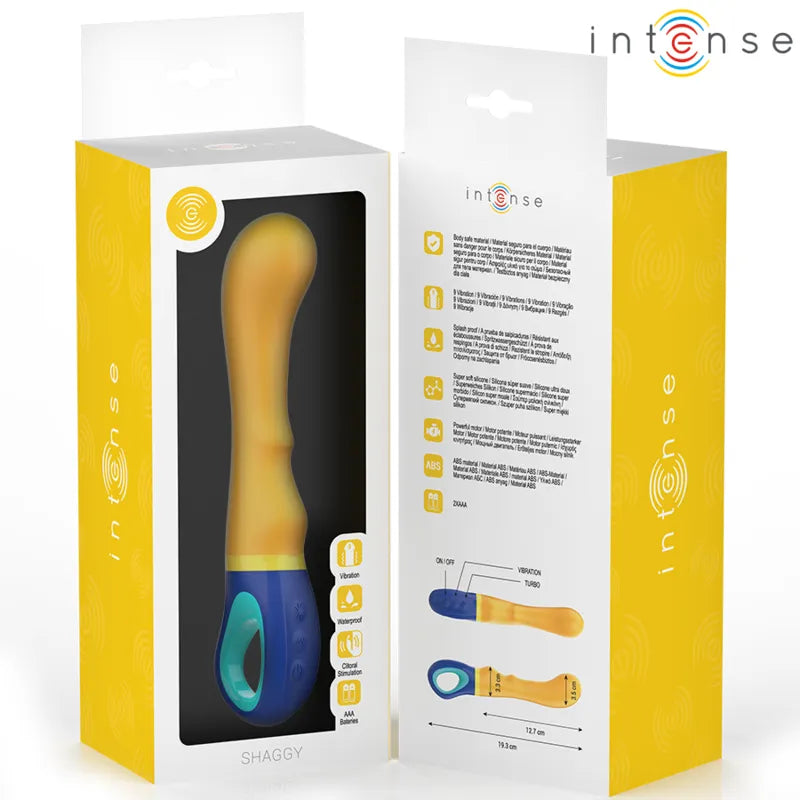 INTENSE - VIBRATEUR POINT G JAUNE SHAGGY