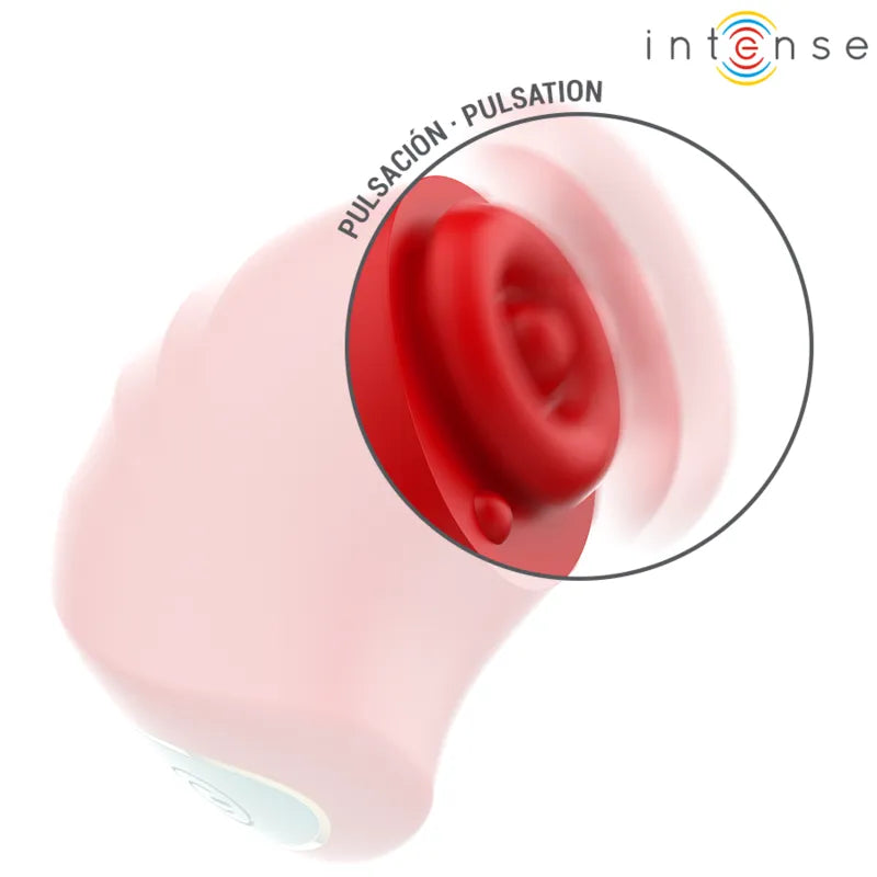 Stimulateur clitoridien Donnie Intense rouge/turquoise stimulation par succion silicone médical hypoallergénique portable sextoy discret