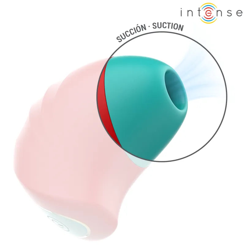 Stimulateur clitoridien Donnie Intense rouge/turquoise stimulation par succion silicone médical hypoallergénique portable sextoy discret