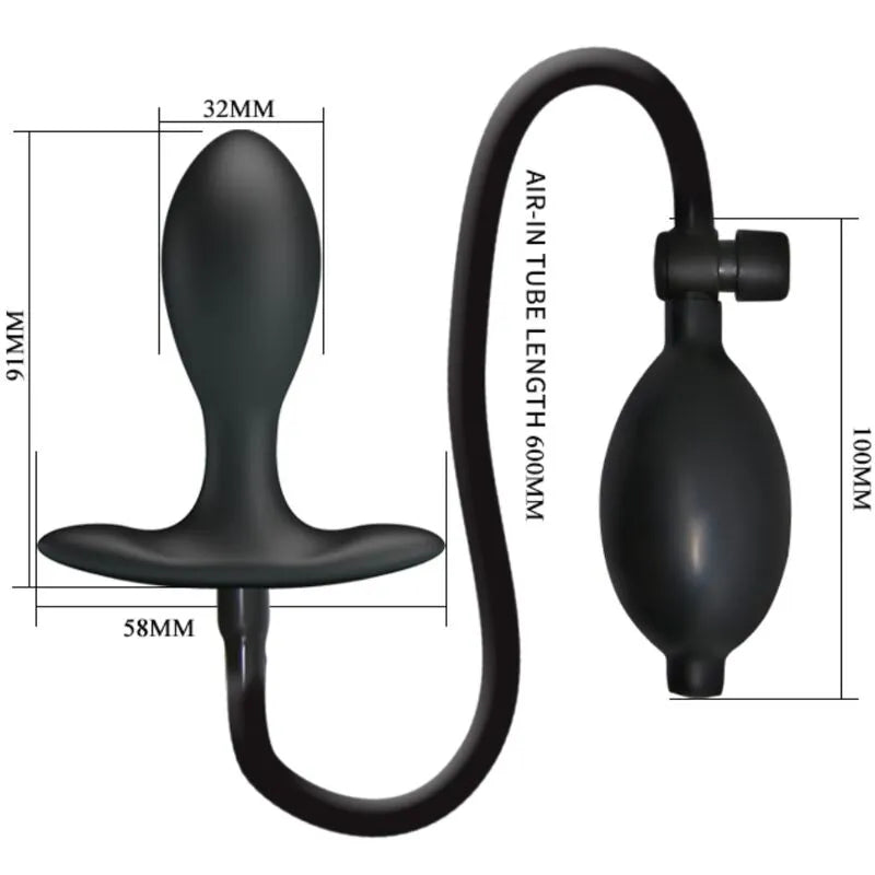 PRETTY LOVE - PLUG ANAL GONFLABLE NOIR