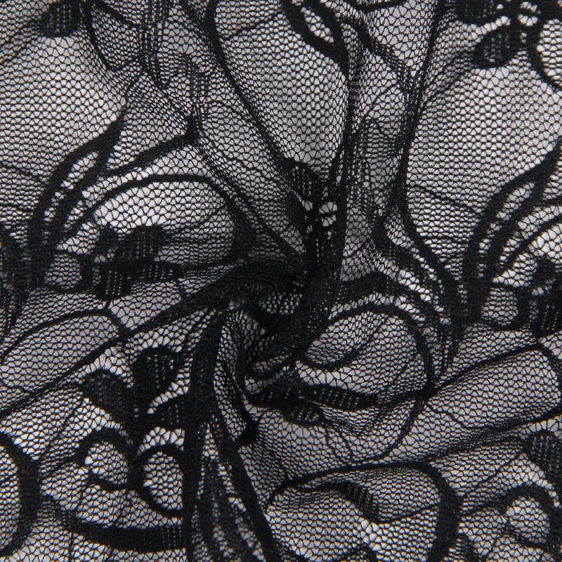 SUBBLIME - 954185 BABYDOLL EN DENTELLE À BRETELLES RÉGLABLES NOIRE